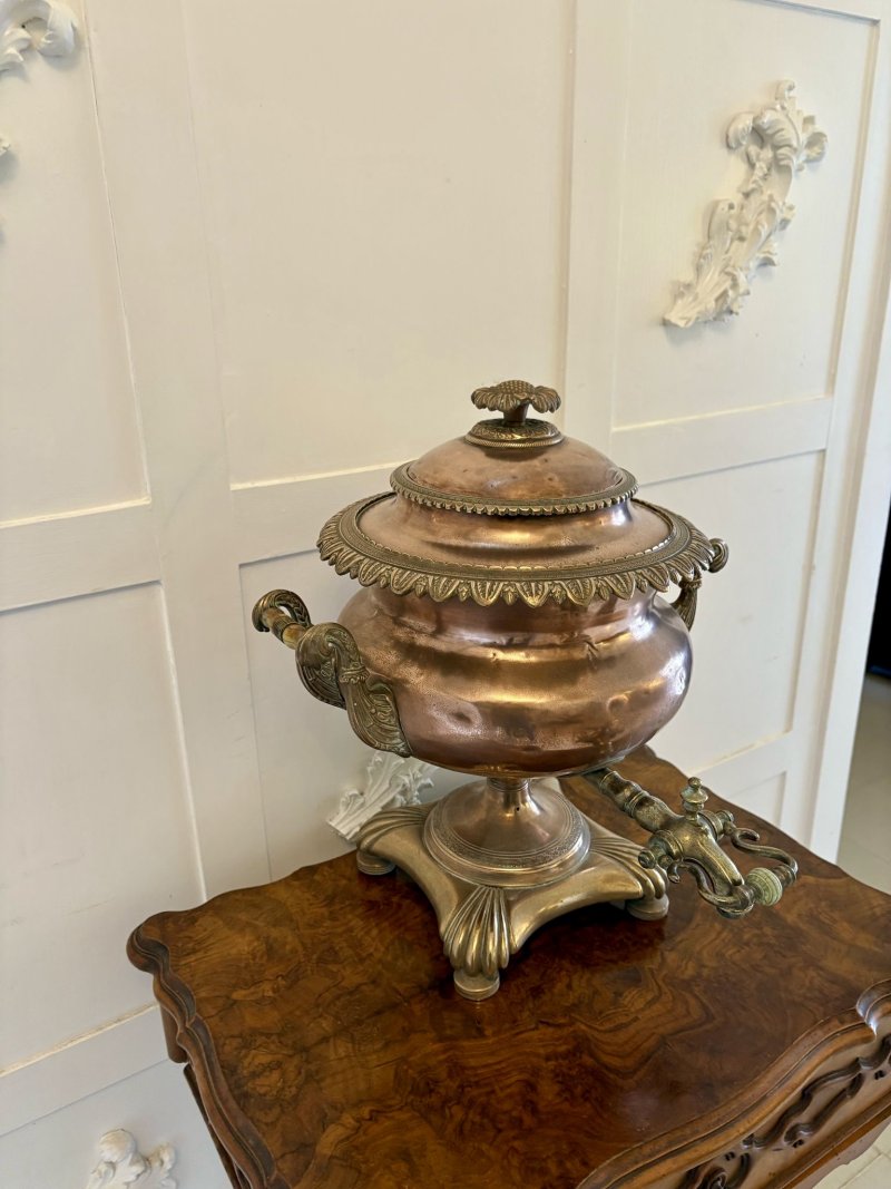 Antique George III Quality Ornate Copper Samovar/Tea Urn - Image 5